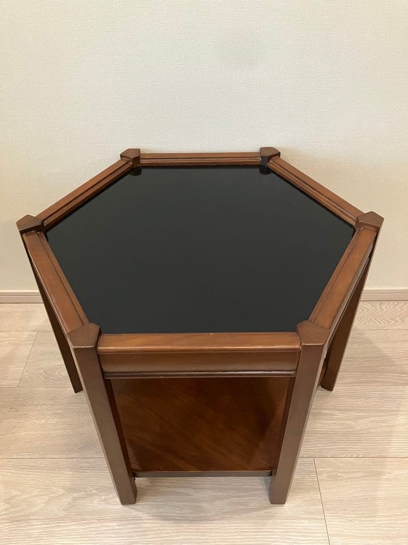 サイドテーブル・ナイトテーブル・ローテーブル BROOKS HEXAGON TABLE / BLACK