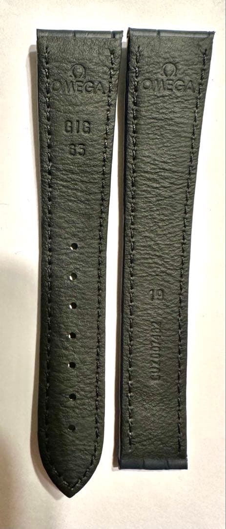 【新品未使用】オメガ　純正　アリゲーターベルト　19mm 16mm ネイビー