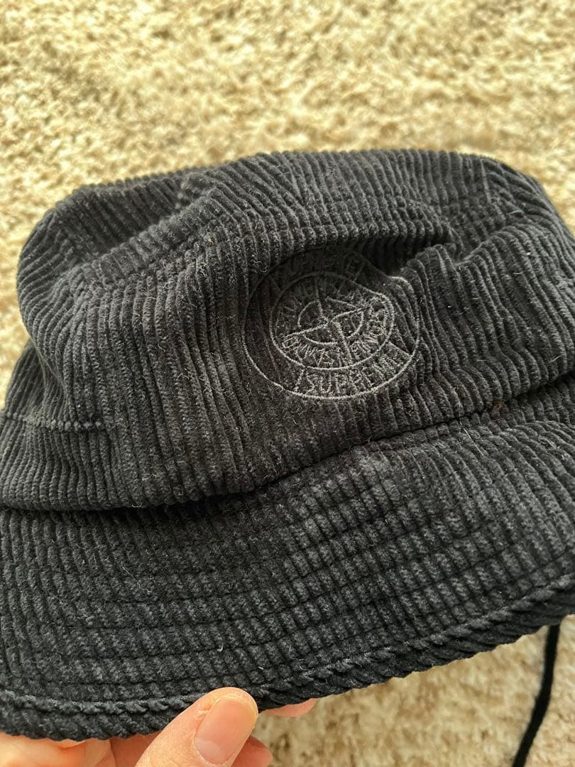 SUPREME Stone  コーデュロイ バケットハット 黒