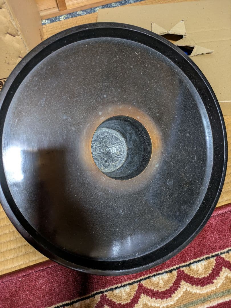 唐銅　薄端　花器　花入れ　送料無料