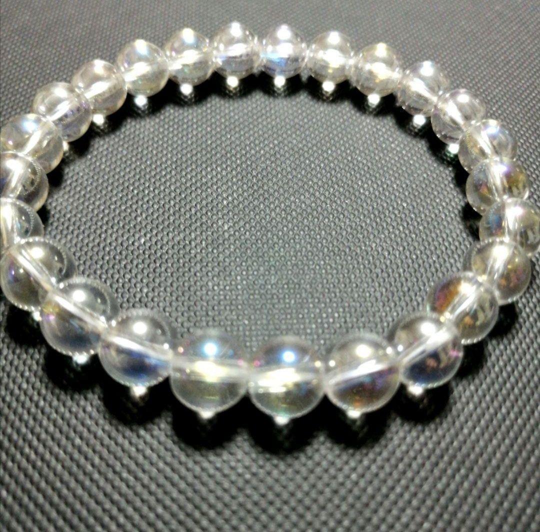 天然石✨【オーロラ水晶】ブレスレット　ハンドメイド③