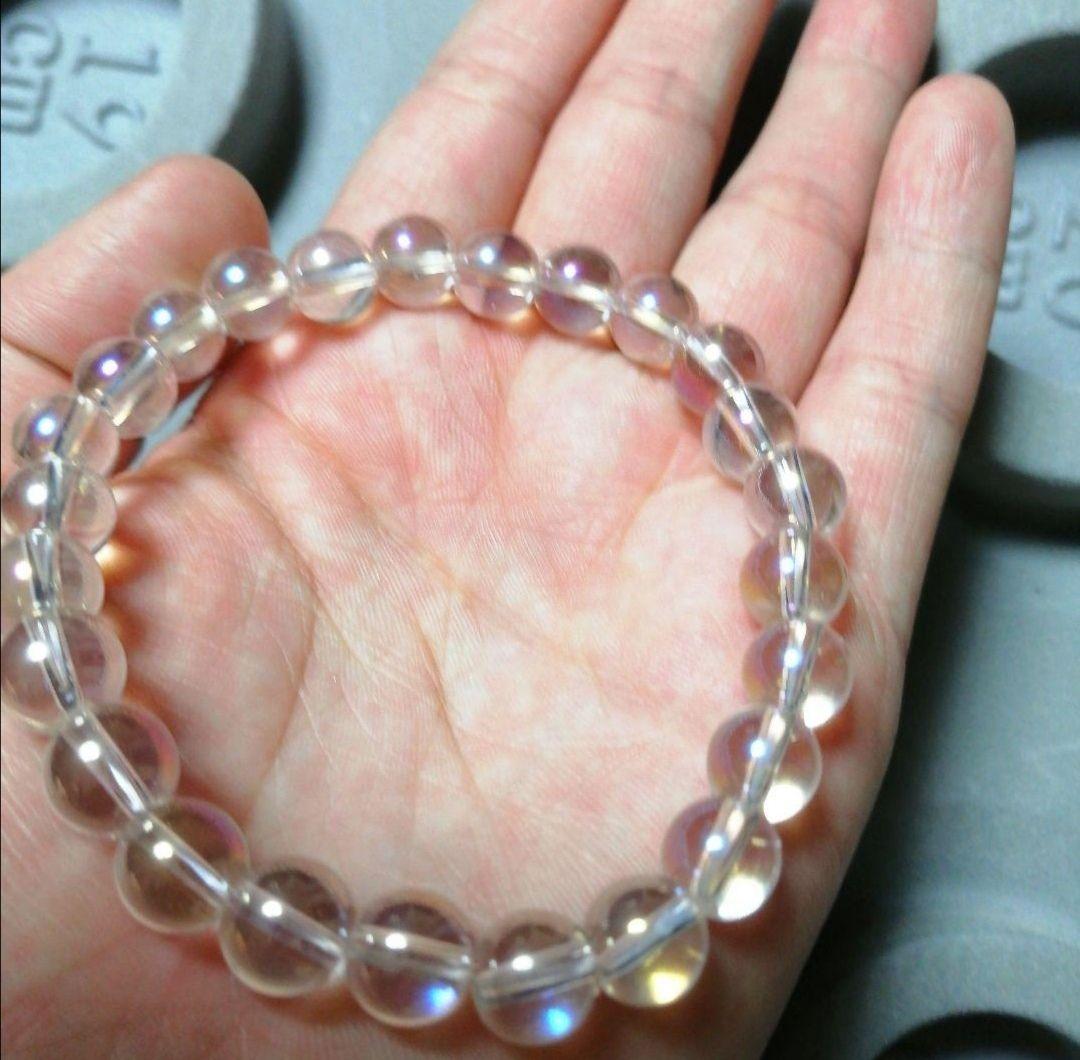 天然石✨【オーロラ水晶】ブレスレット　ハンドメイド③