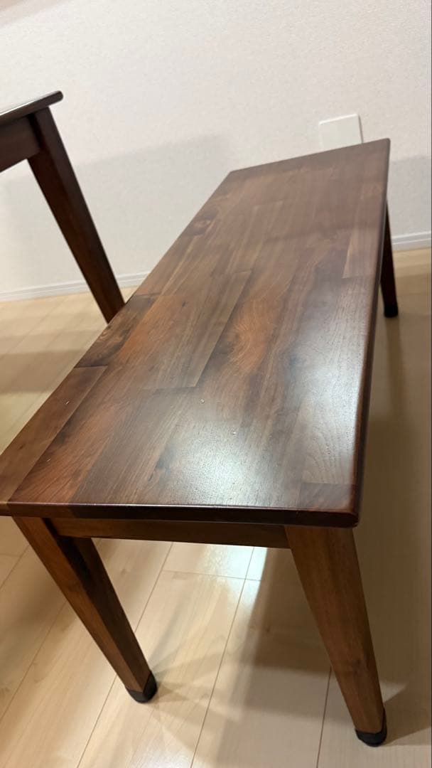 【RUuCHAN☆ 】木製ダイニングテーブルセット ベンチ付き