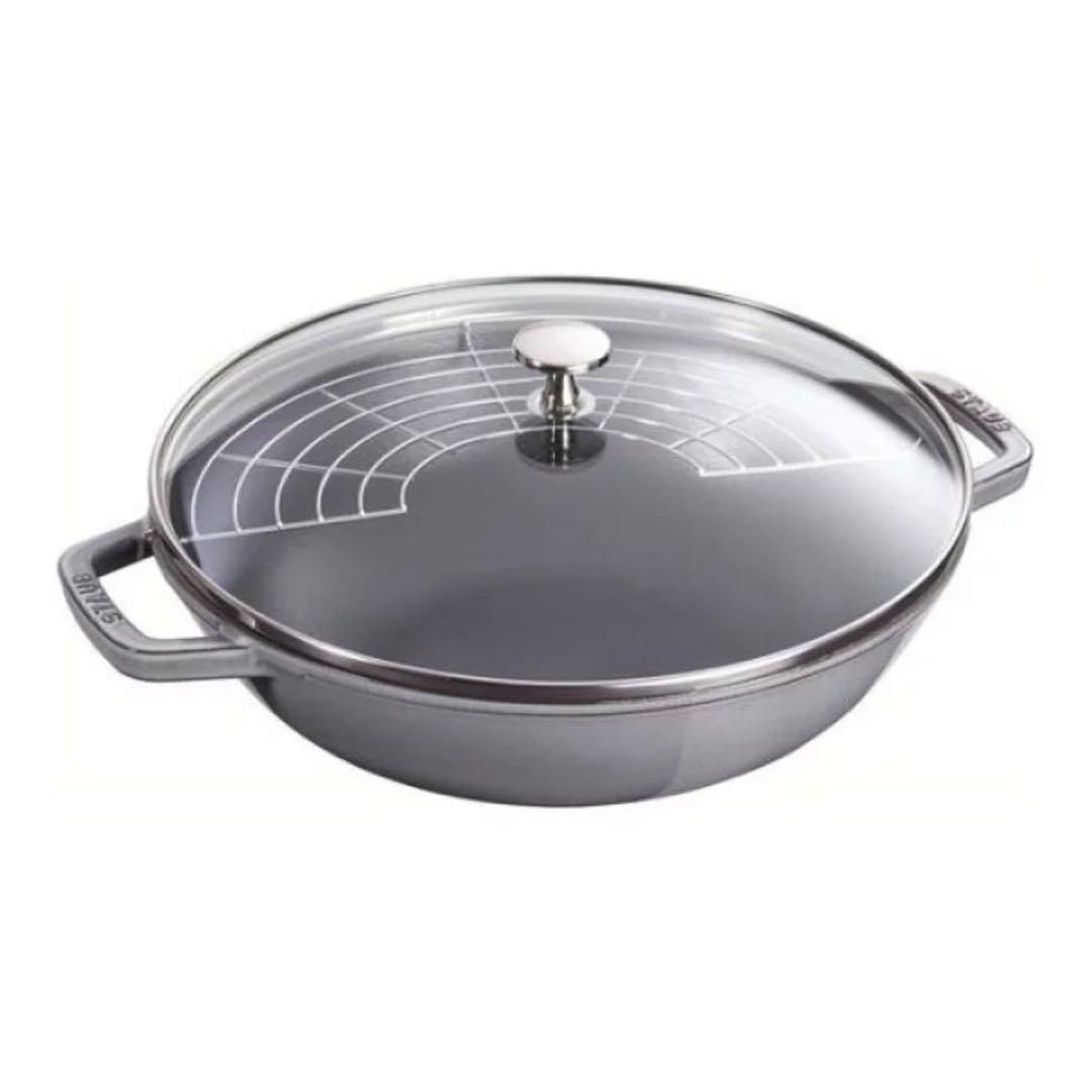 STAUB（ストウブ） ビュッフェパン　ガラス蓋付 30 cm