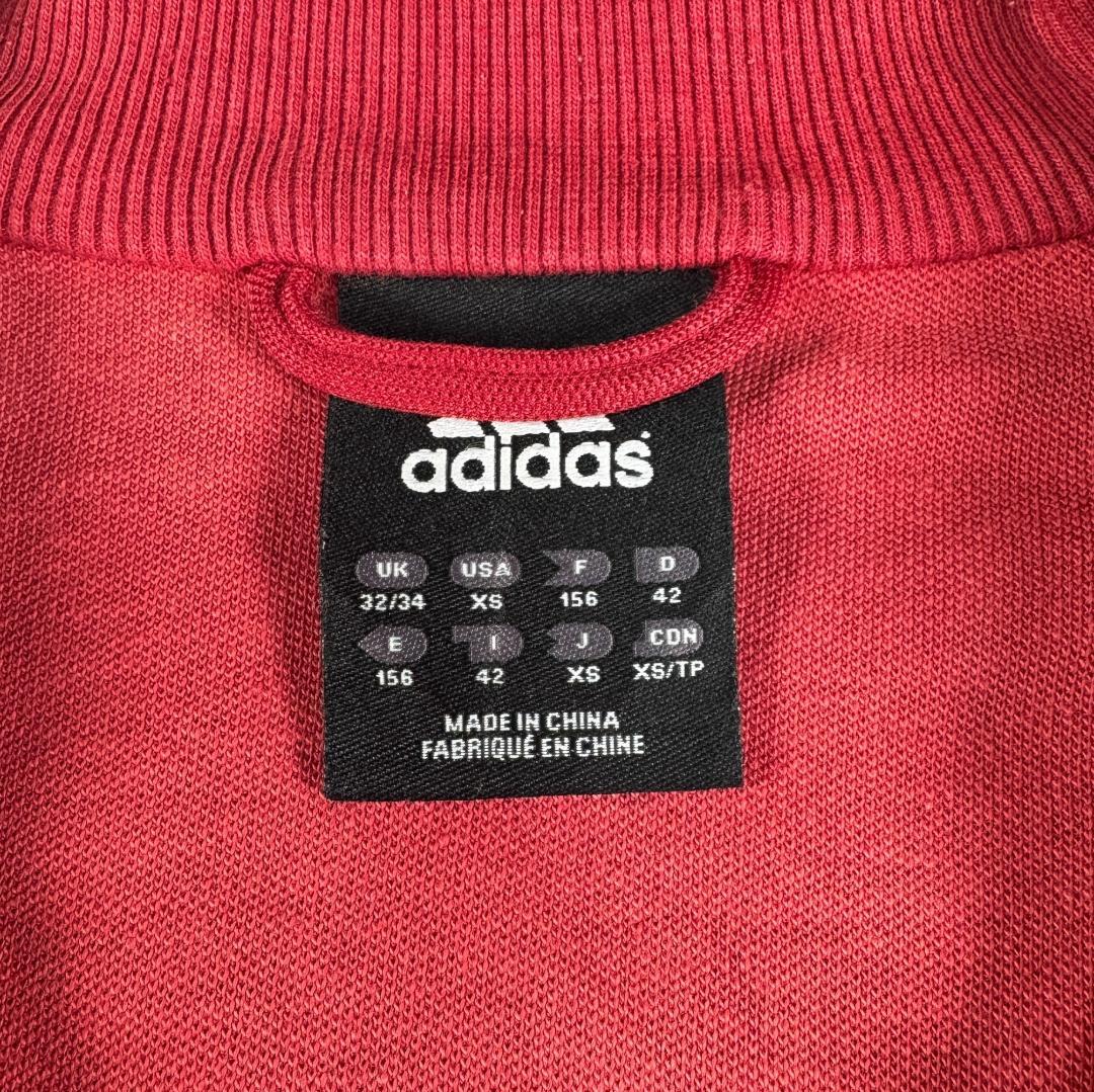 00s adidas アディダス トラックジャケット 赤 白ライン