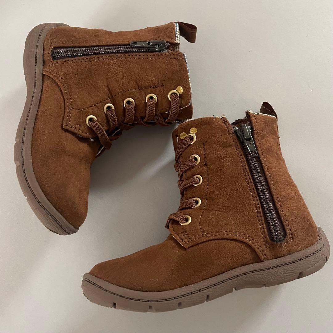 美品　七五三　3歳　アンティークお着物セット　正絹　ブラウンの総絞り被布　ブーツ