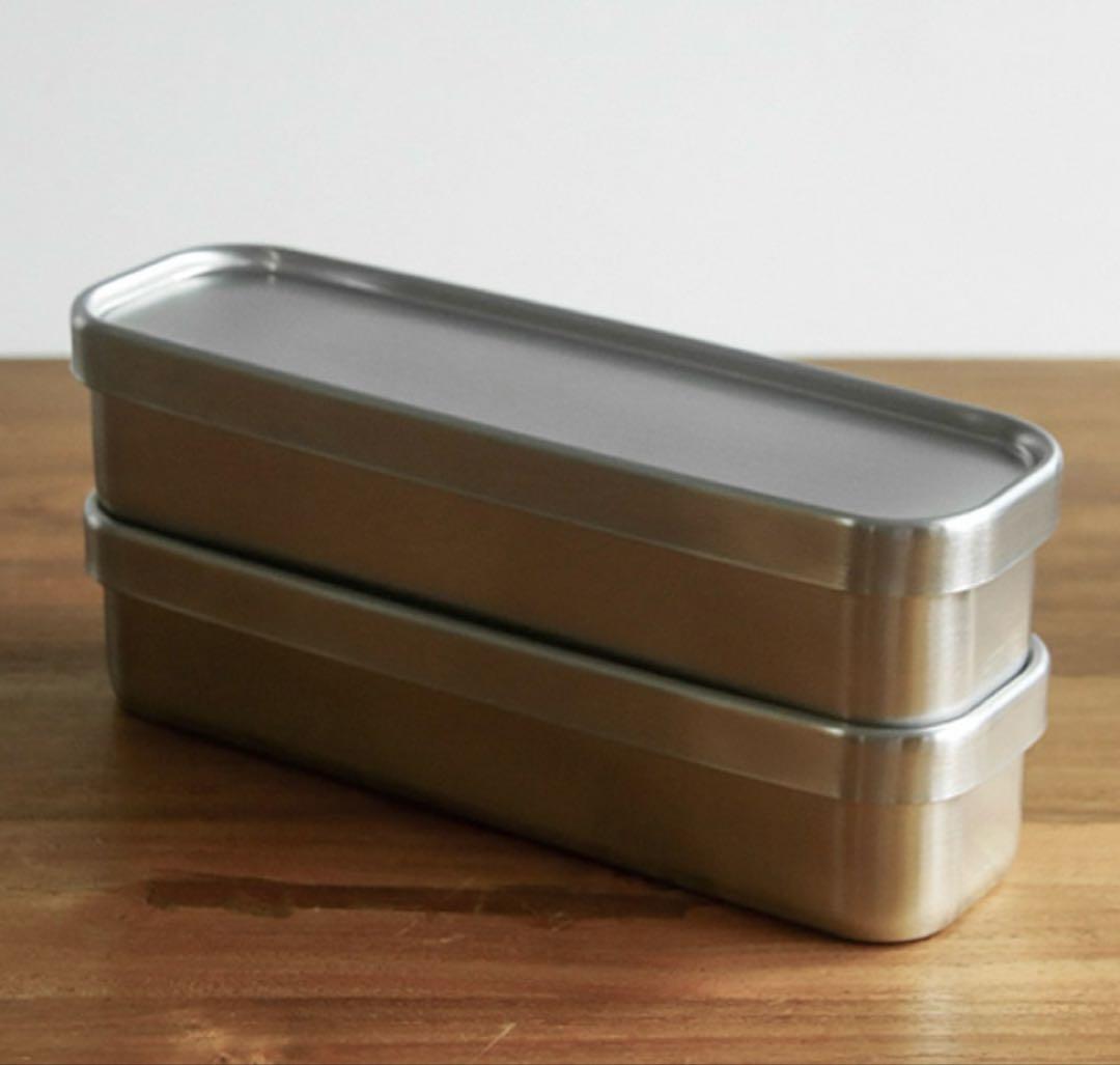 工房アイザワ 角長ランチボックス スリム 2段