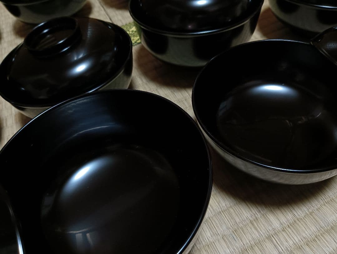 【Cecile】輪島塗　 岡本陽斎作　小丸椀 ５組セット