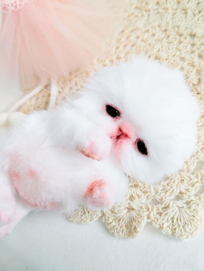 むぎゅサイズ♡お腹ぽっこり♡赤ちゃん子猫のピポちゃん♡アートドール♡ぬいぐるみ♡