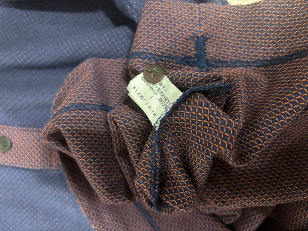 issey miyake men ポロシャツ　ネイビー