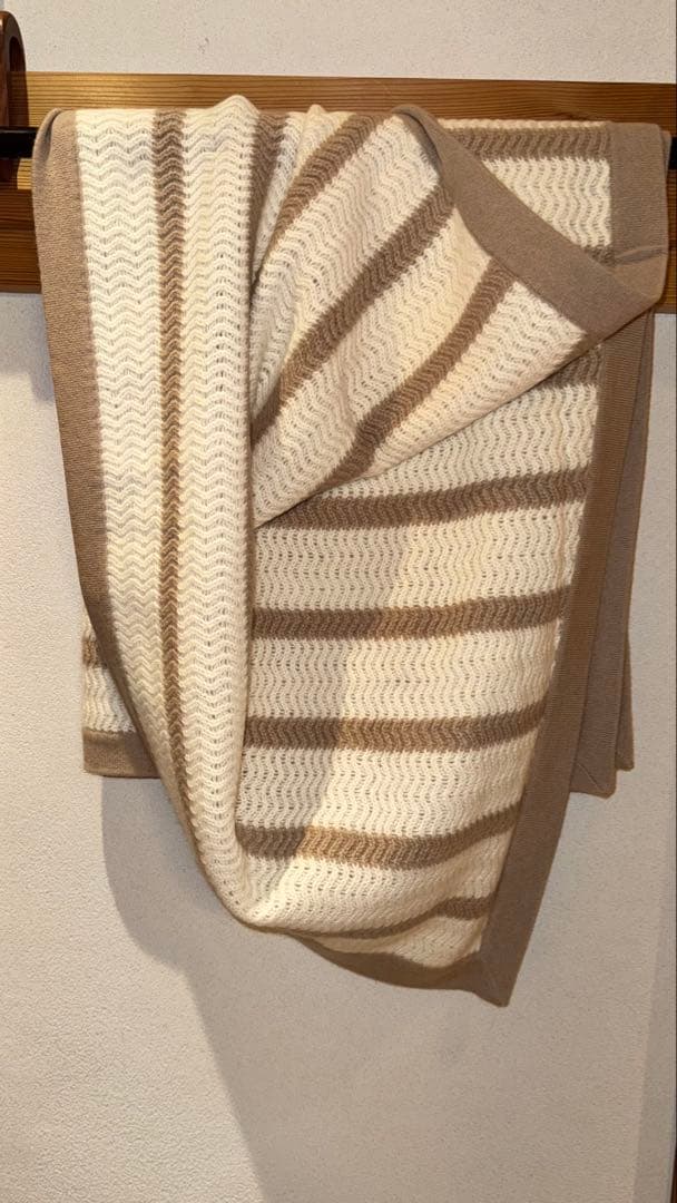 【新品・未使用】カシミヤ100％ ブランケット 120×100cm