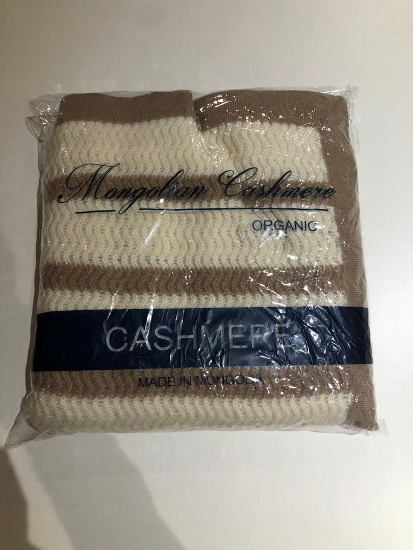 【新品・未使用】カシミヤ100％ ブランケット 120×100cm