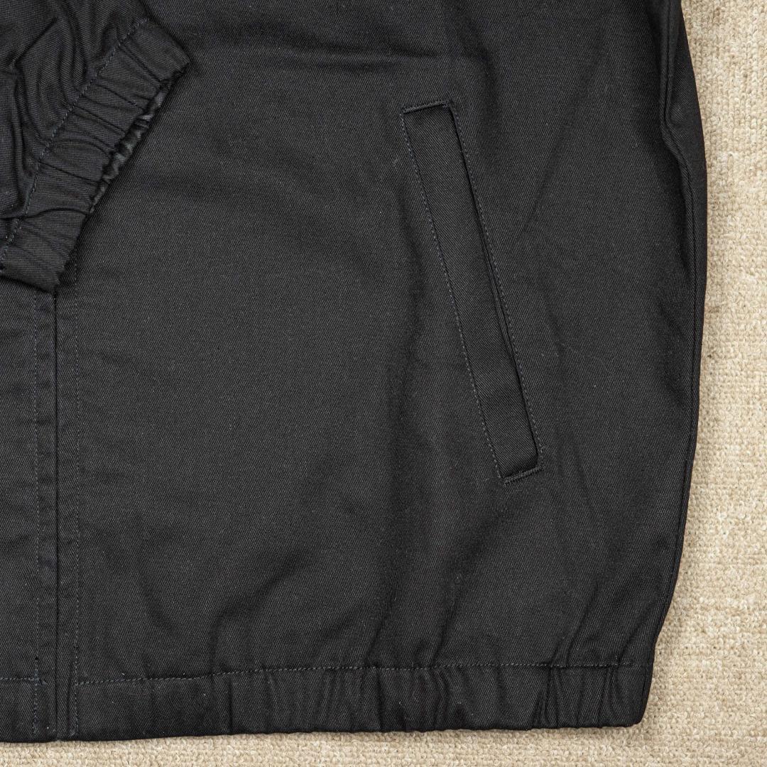 HUF ブラック カバーオール ジップアップ