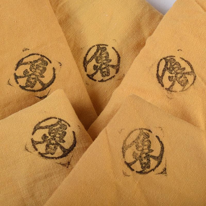 北大路魯山人作　織部焼　輪花小鉢　五客　共布　黒田陶々庵極め箱　M　R8898B