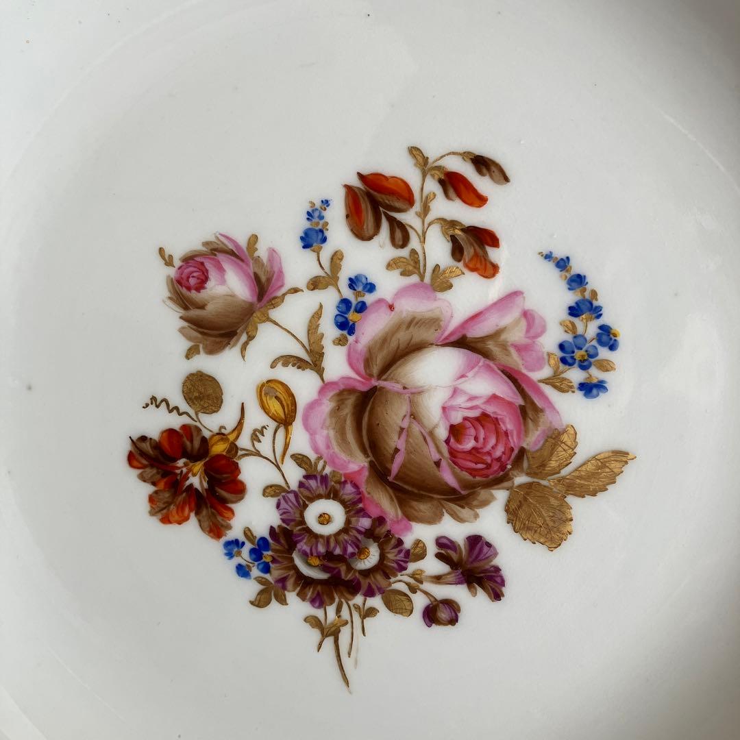 アンティークマイセン   ルイ・ダモン特注　ビューローズの花絵プレート