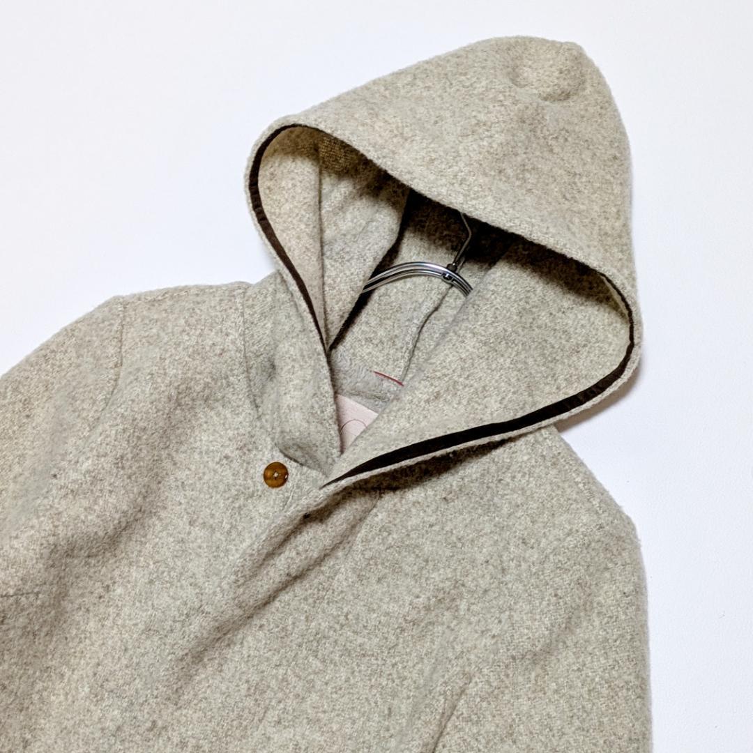 近年モデル パラスパレス ウール100% フード コート ファー 日本製