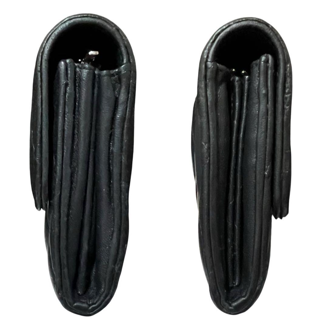 CHANEL シャネル ラムスキン マトラッセ ロングフラップウォレット 長財布