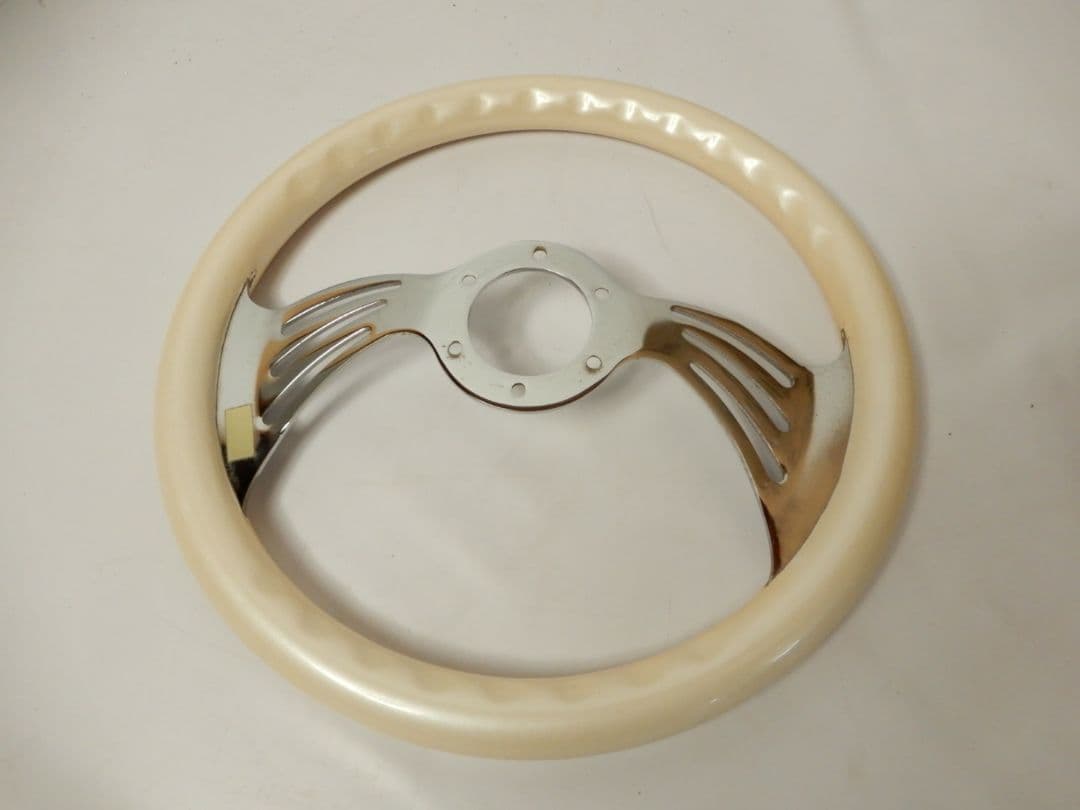 【美品】Junis ウッド ステアリング バタフライ ハンドル 2スポーク