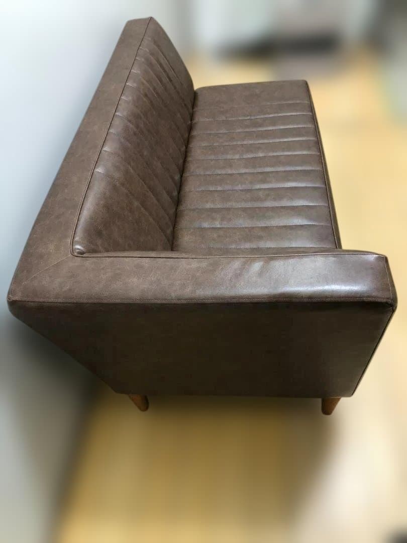 送料無料 2人掛けソファ レザー調 142cm 有名ショップ購入 112925