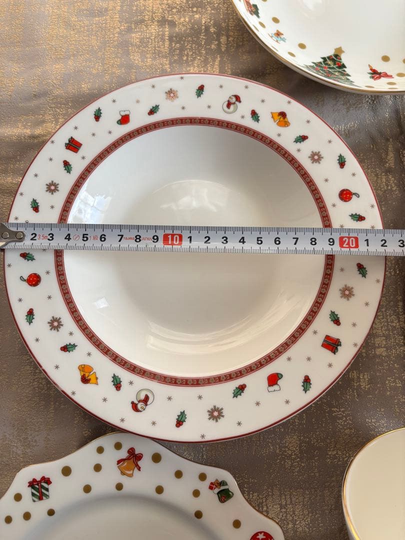 （タイムセール）クリスマスツリー デザイン 食器セット 13点