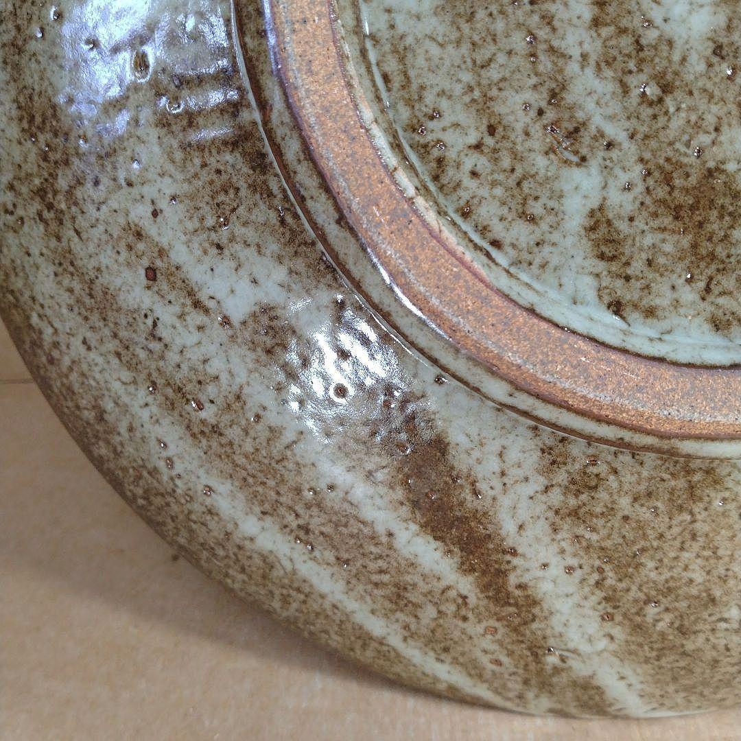 【本物保証】島岡達三 地釉縄文象嵌皿 共箱 栞 人間国宝 美品