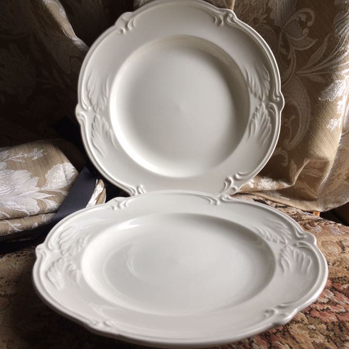 【新品】Gien France Rocaille Blanc デザートペア