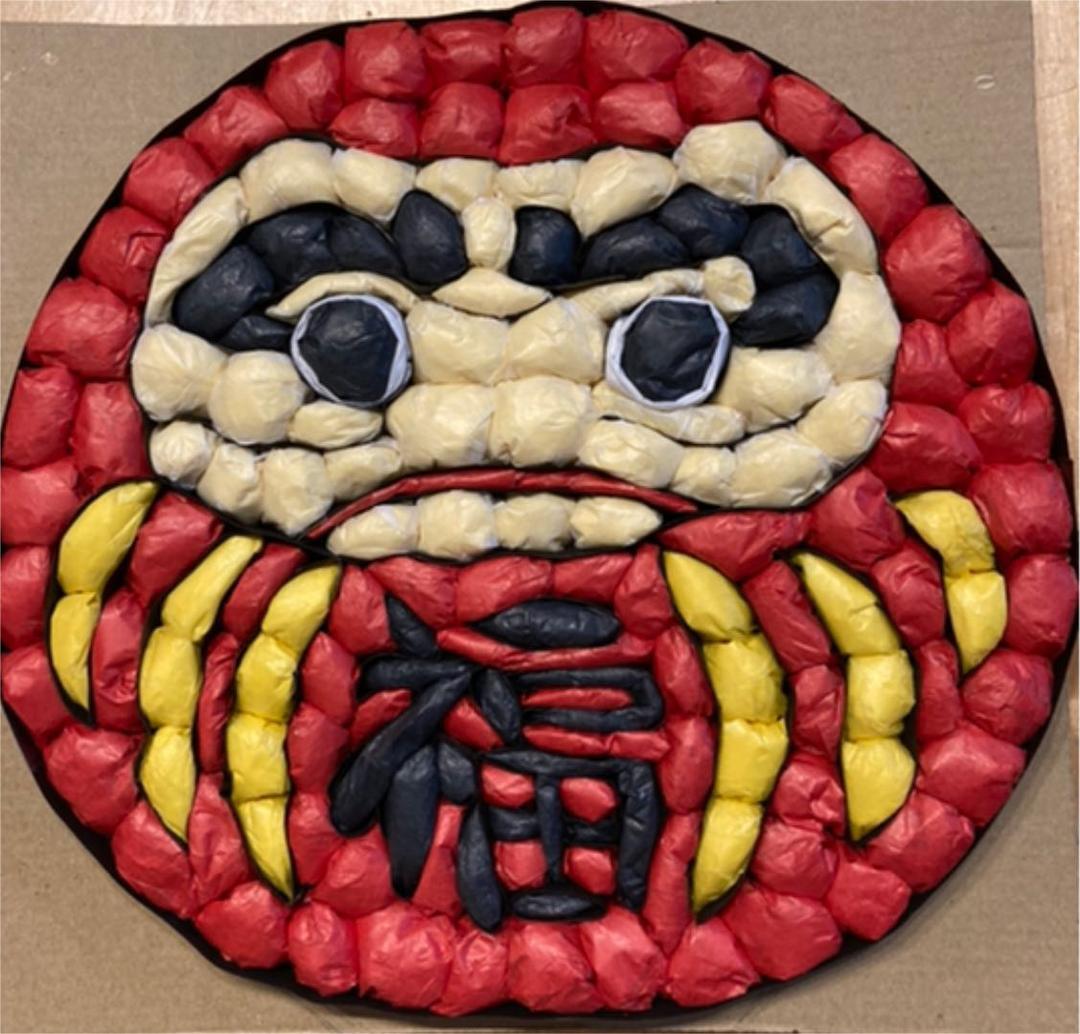 縁起物　だるま　お花紙で手作り　福　神棚　ご利益　壁掛け