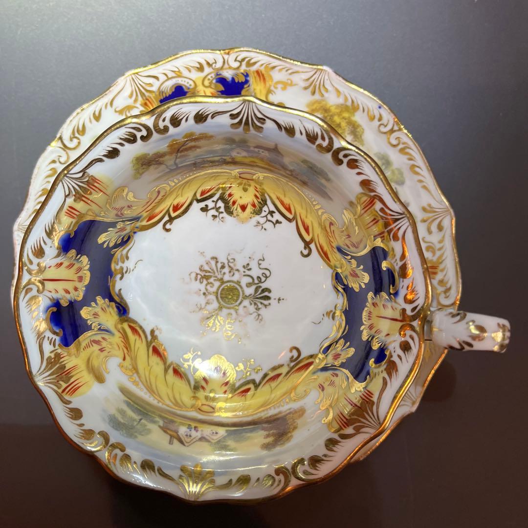 コールポート　アデレードシェイプ風景画　カップ＆ソーサー