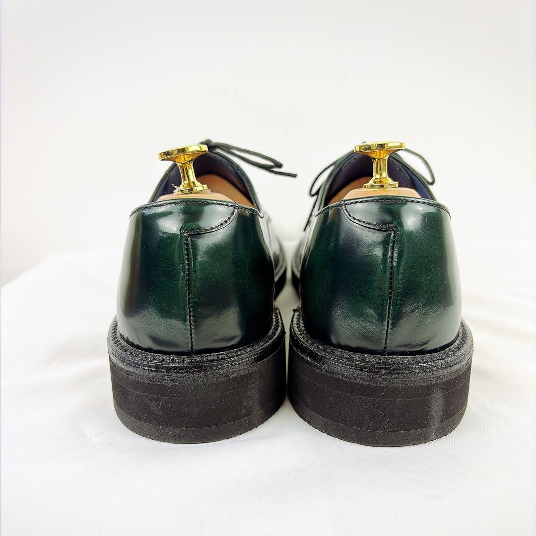 新品✨REGAL 革靴 プレーントゥ 厚底 レザー 26cm 深緑　14VR