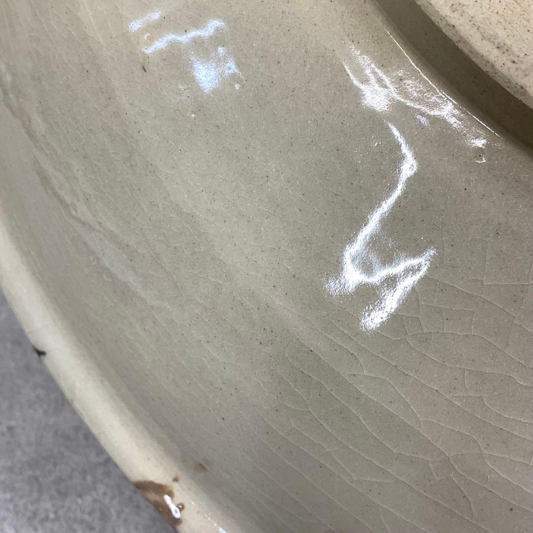 大皿 直径 45.4cm ! 飾り皿 線 布志名焼 アンティーク 昭和レトロ ⑨