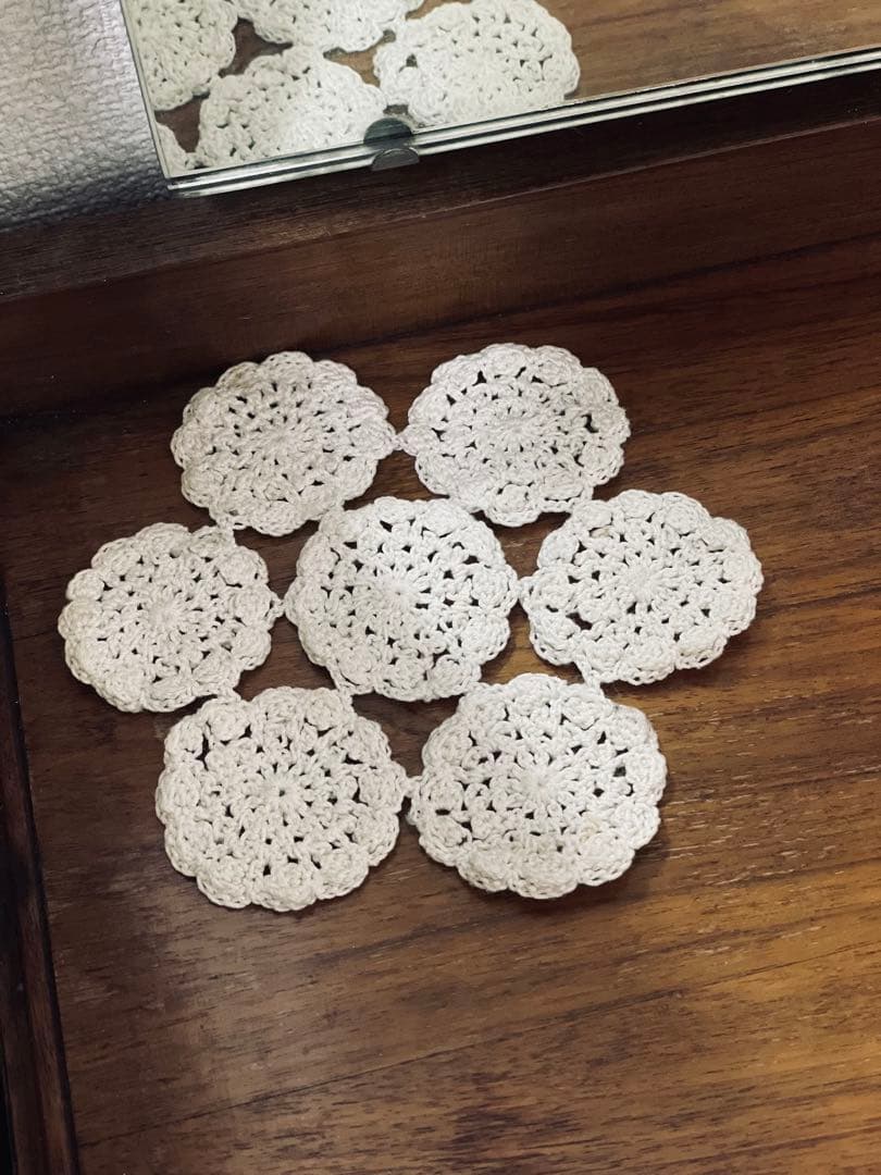 アンティーク猫足 木製三面鏡ドレッサー／英国 ブラウン 室蘭市引取or発送可