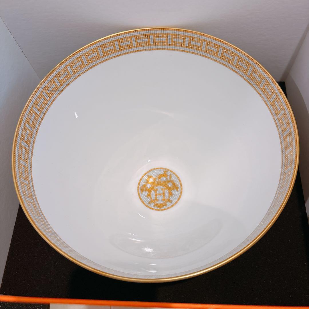 新品未使用 エルメス モザイク ヴァンキャトル ゴールド パンチボウル 洋食器
