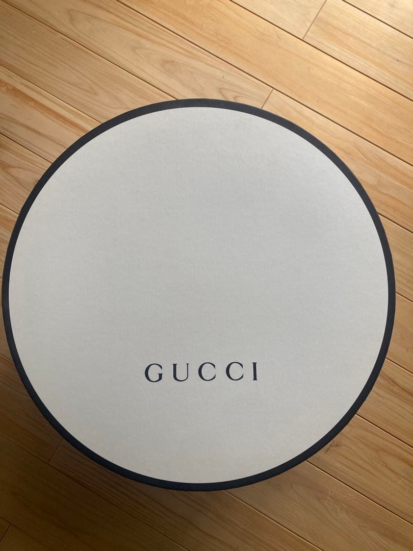 GUCCI ストローハット 黒リボン