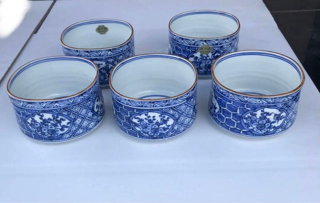 2. 京焼　昭阿弥造　青華祥瑞紋　小鉢5客揃