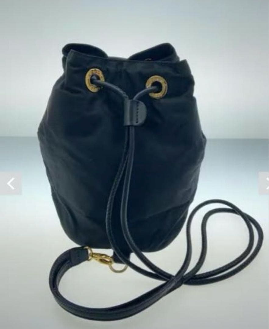 CELINE セリーヌ　黒 ドローストリング ショルダーバッグ