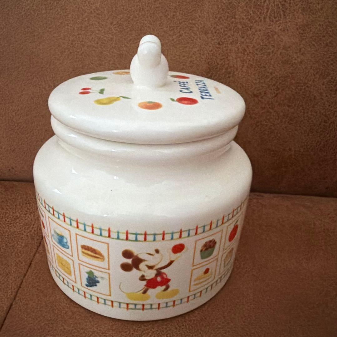 ヴィンテージディズニーCaffè Terrazza 保存容器 陶器製