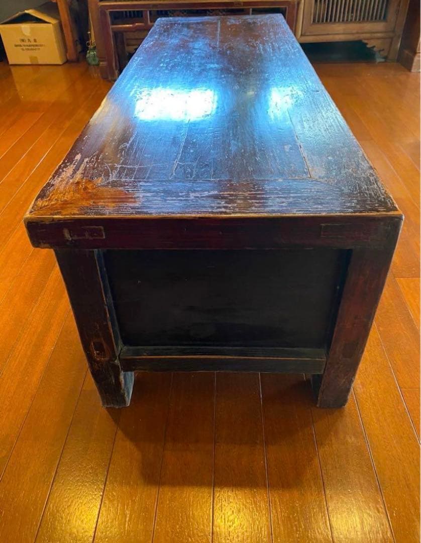 中国骨董家具 キャビネット　無垢材　飾り台オブジェ