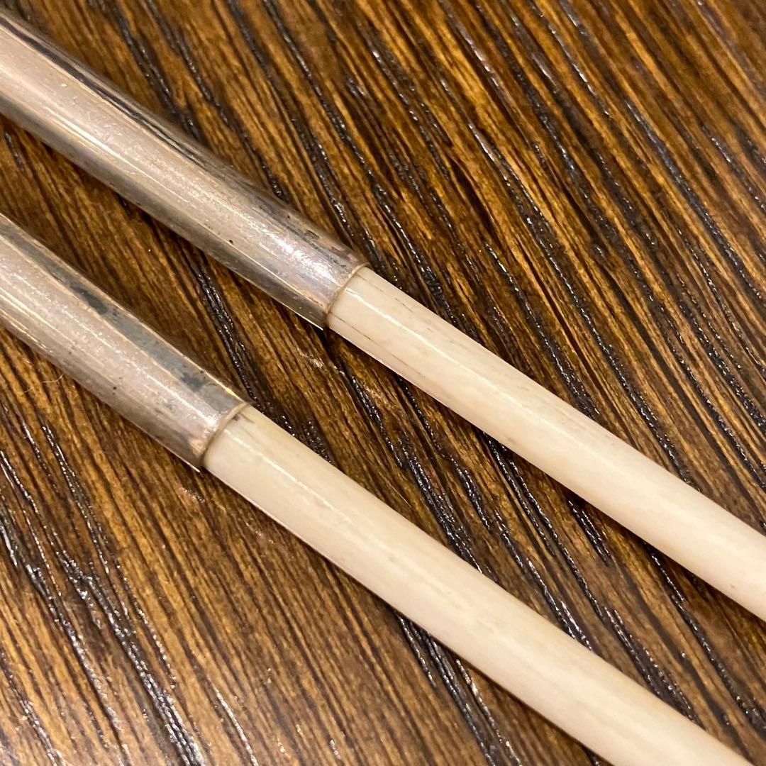 純銀　箸　ポータブル　年代物　いづみ屋