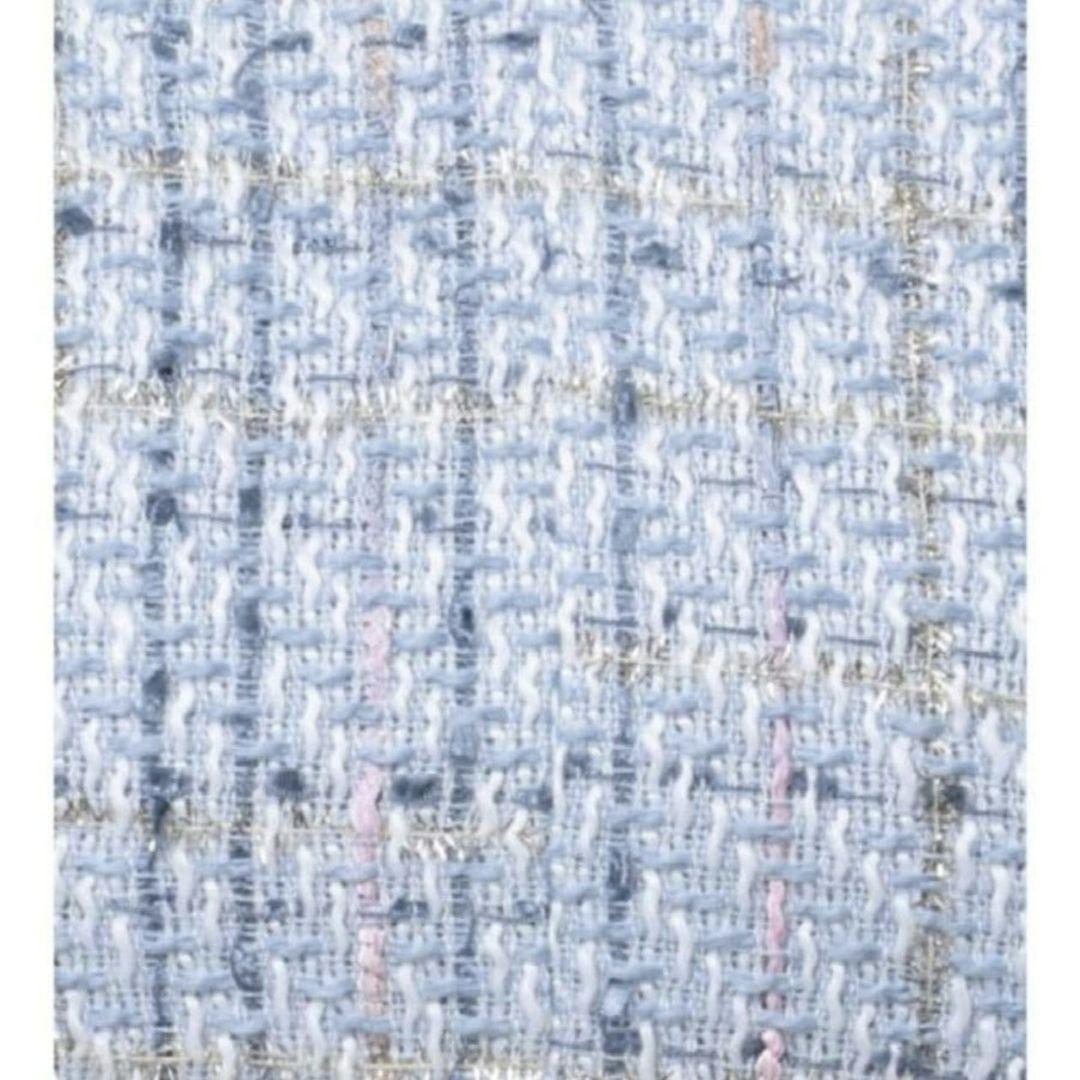 MERCURYDUO オリジナルツイードテーラードジャケット　ライトブルー M