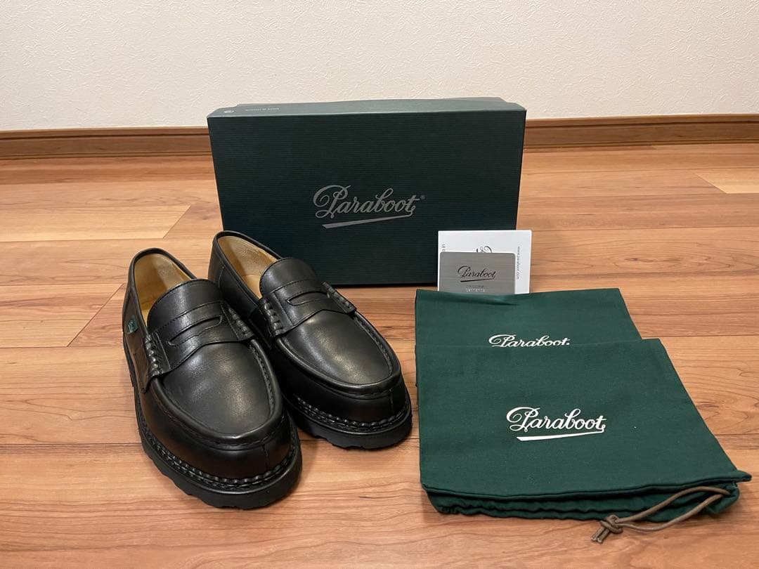 超美品Paraboot Reims/Marche UK8.5 ノワール