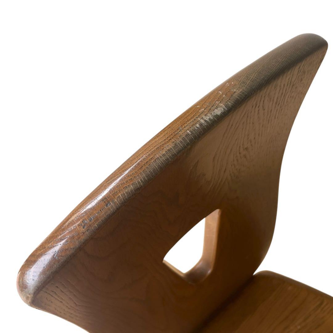 （2/4）浜本工芸 楢材 ナラ材 オーク材 ダイニングチェア