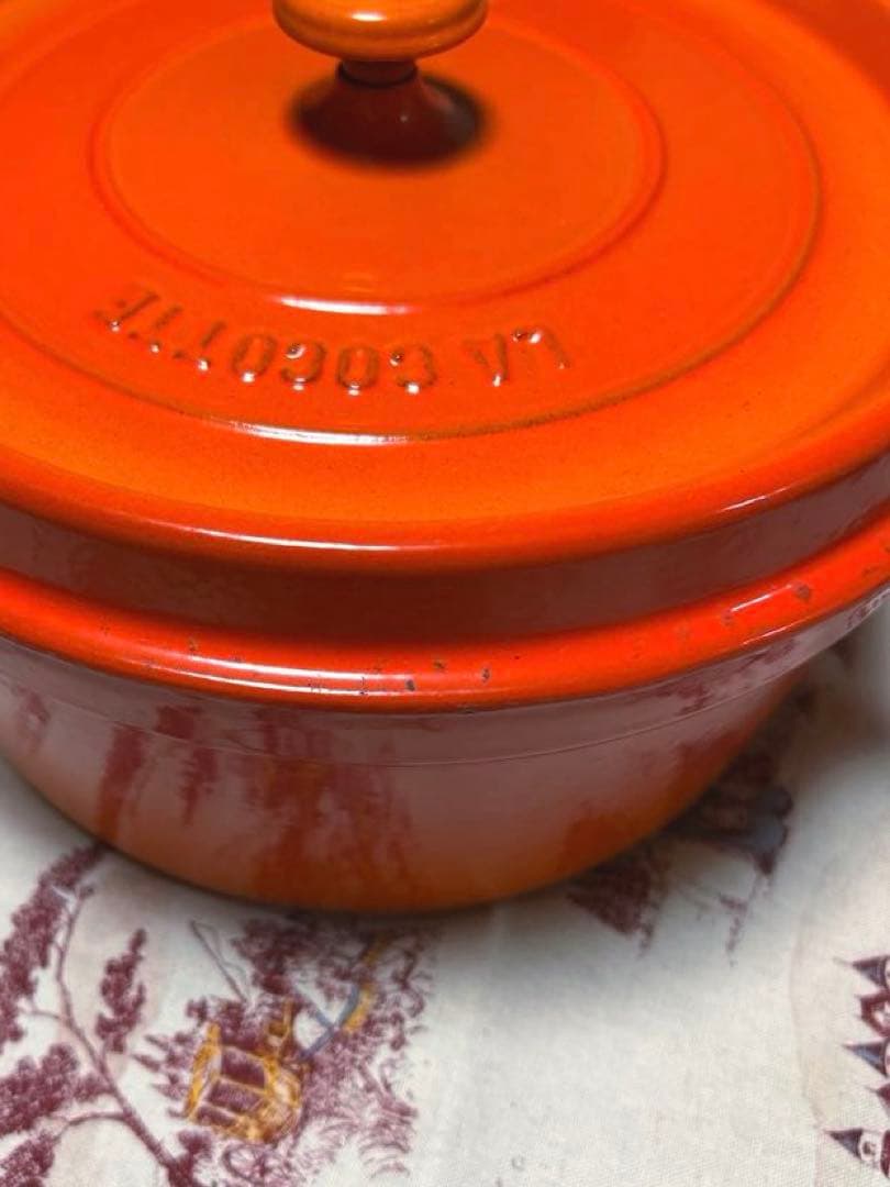 【廃盤カラー】staub ピコ・ココット ラウンド 26cm オレンジ