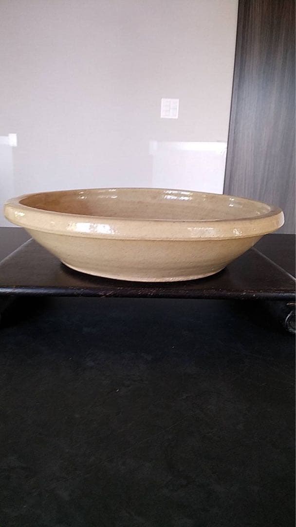 瀬戸石皿　瀬戸焼 アンティーク 古道具 茶道具 黄瀬戸 古民芸 煎茶器