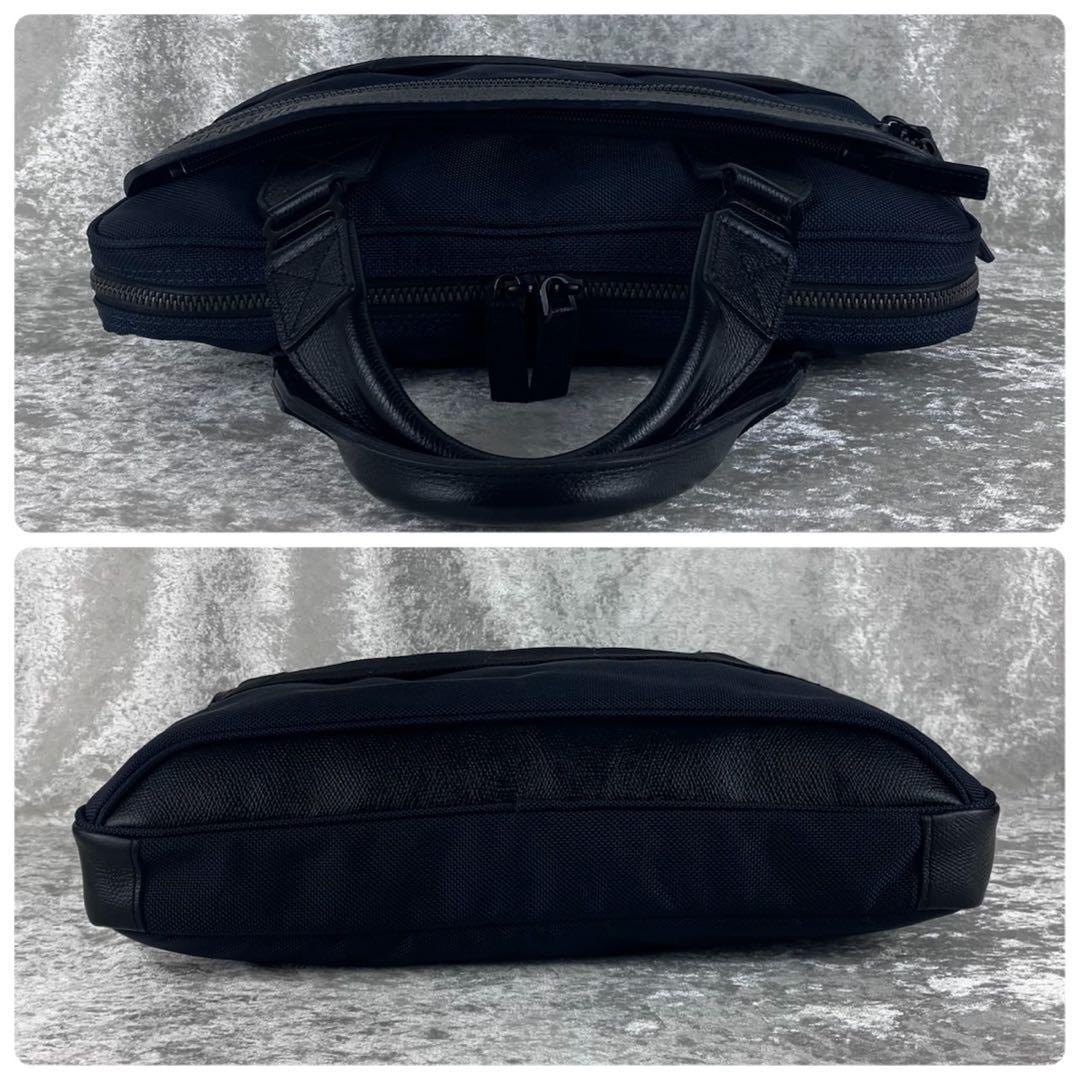 現行 極美品 ブリーフィング フュージョン ワンウェイ ブリーフケース ネイビー