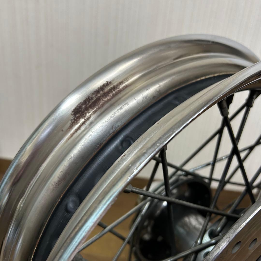 ハーレー純正 フロントホイール エボ用 16インチ FLSTS外し 曲がり有