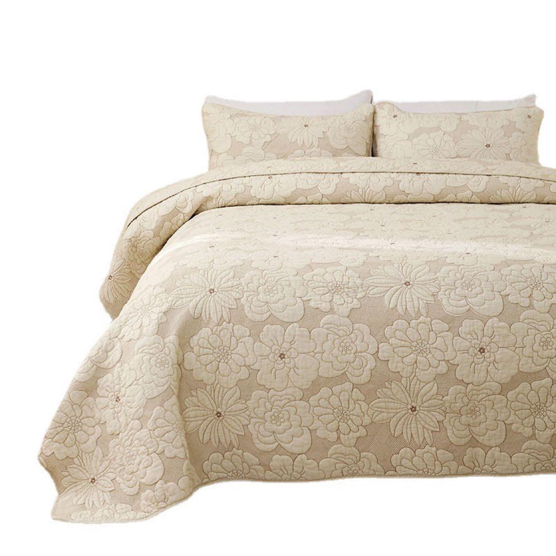 キルトベッドカバー3点セット綿マルチカバー キルティング 282