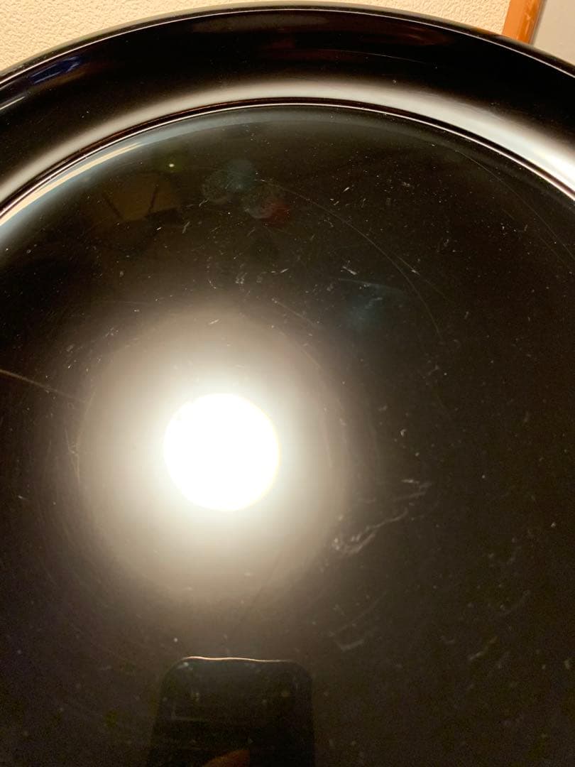 大圓盆 堅地本漆塗 漆器 茶道 裏千家 箱付き 大円本