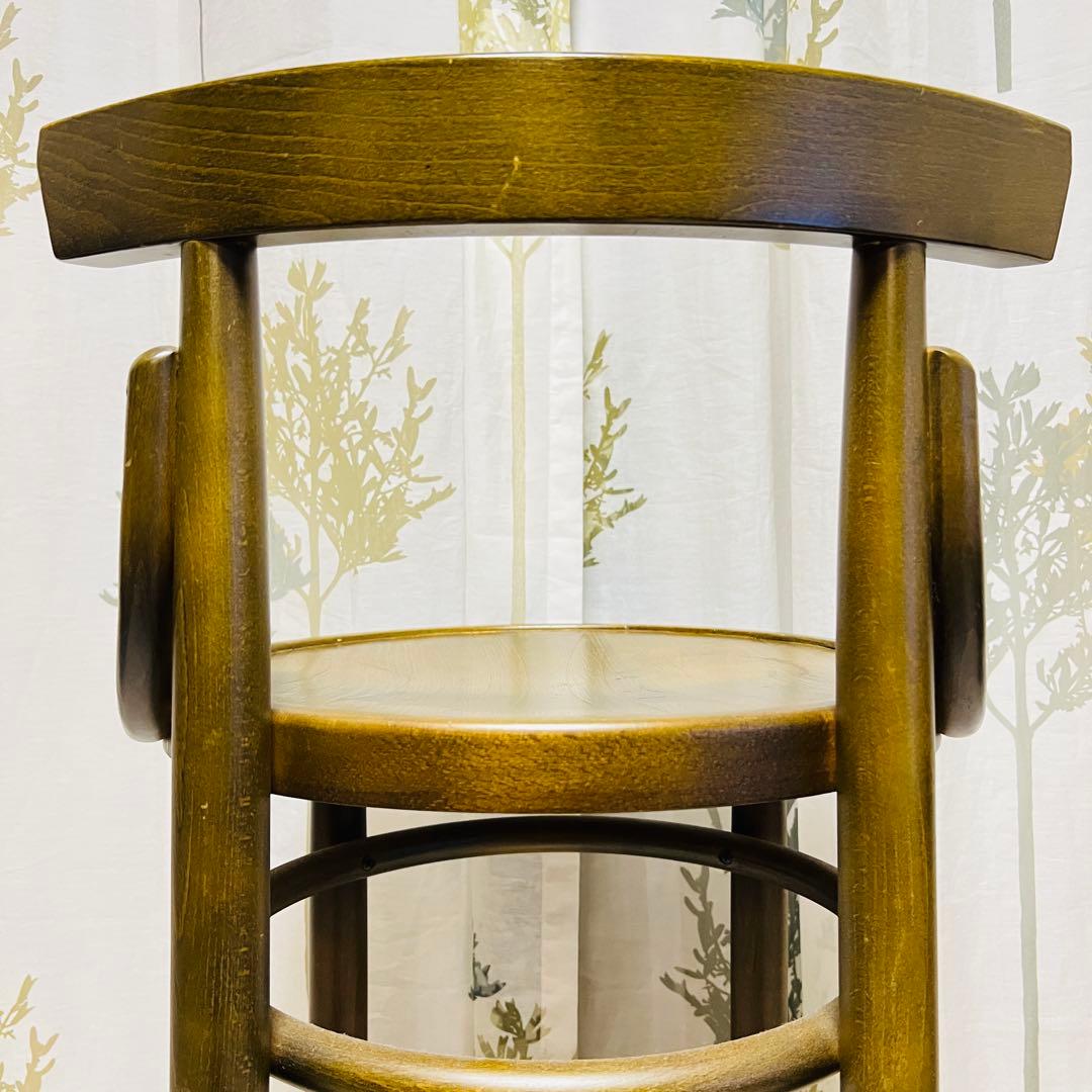 【秋田木工】　ベントウッドチェアー　曲木　ハイチェア