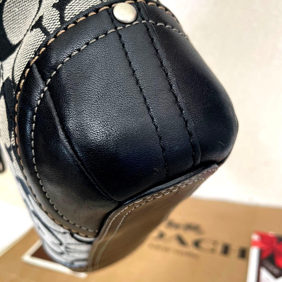 COACH‼️未使用状態(^^)BLACKシグネチャー2WAYショルダー‼️