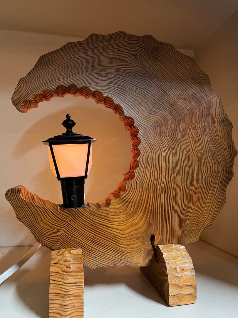 高級 天然 屋久杉 ライト インテリア オブジェ